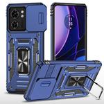 For Motorola Edge 40 Armor PC + TPU Camera Shield Phone Case(Navy Blue)