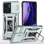 For Motorola Edge 40 Armor PC + TPU Camera Shield Phone Case(Grey)