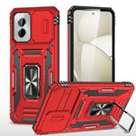 For Motorola Moto G Play 5G 2024 Armor PC + TPU Camera Shield Phone Case(Red)