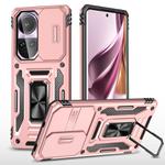 For OPPO Reno10 Global Armor PC + TPU Camera Shield Phone Case(Rose Gold)