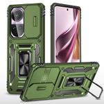 For OPPO Reno10 Global Armor PC + TPU Camera Shield Phone Case(Olive Green)