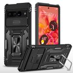 For Google Pixel 9 Pro XL 6.8 Armor PC + TPU Camera Shield Phone Case(Black)