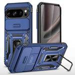 For Google Pixel 10 / 10 Pro Armor PC + TPU Camera Shield Phone Case(Navy Blue)