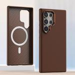 For Samsung Galaxy S24 Ultra Prime Leather MagSafe Magnetic Phone Case(Brown)