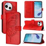 For Sharp Aquos Sense9 Plus Embossed Butterfly Leather Phone Case(Red)