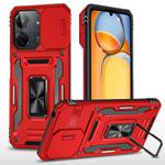 For Xiaomi Poco X6/Redmi Note 13 Pro 5G Armor PC + TPU Camera Shield Phone Case(Red)