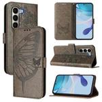 For itel A95 5G Embossed Butterfly Leather Phone Case(Grey)