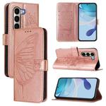 For itel A95 5G Embossed Butterfly Leather Phone Case(Rose Gold)