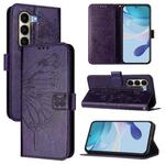 For itel A95 5G Embossed Butterfly Leather Phone Case(Dark Purple)