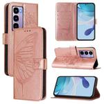 For itel City 100 Embossed Butterfly Leather Phone Case(Rose Gold)
