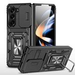 For Samsung Galaxy Z Fold6 5G Armor PC + TPU Camera Shield Phone Case(Black)