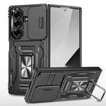 For Samsung Galaxy Z Fold7 5G Armor PC + TPU Camera Shield Phone Case(Black)