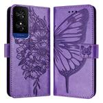 For TCL 50 5G Embossed Butterfly Leather Phone Case(Light Purple)