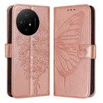 For TCL 50 XL 5G Embossed Butterfly Leather Phone Case(Rose Gold)