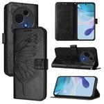 For TCL 60 NxtPaper Embossed Butterfly Leather Phone Case(Black)