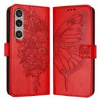 For Sony Xperia 1 VI Embossed Butterfly Leather Phone Case(Red)