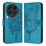 For Tecno Camon 30 Premier 5G Embossed Butterfly Leather Phone Case(Blue)