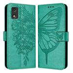 For Tecno Pop 5c / Itel A23 Pro/A17 Embossed Butterfly Leather Phone Case(Green)
