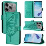 For Tecno Pova 6 Neo Embossed Butterfly Leather Phone Case(Green)