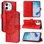 For Tecno Spark 30 5G / Pova 6 Neo 5G Embossed Butterfly Leather Phone Case(Red)