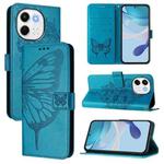 For Tecno Spark 30 5G / Pova 6 Neo 5G Embossed Butterfly Leather Phone Case(Blue)