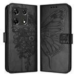 For Infinix Note 30 Pro / Note 30 5G Embossed Butterfly Leather Phone Case(Black)