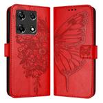 For Infinix Note 30 Pro / Note 30 5G Embossed Butterfly Leather Phone Case(Red)