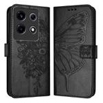 For Infinix Note 30 VIP Embossed Butterfly Leather Phone Case(Black)