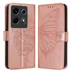 For Infinix Note 30 VIP Embossed Butterfly Leather Phone Case(Rose Gold)