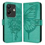 For Infinix Zero 30 4G Embossed Butterfly Leather Phone Case(Green)