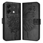 For Infinix Zero 30 5G Embossed Butterfly Leather Phone Case(Black)