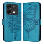 For Infinix Zero 30 5G Embossed Butterfly Leather Phone Case(Blue)