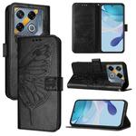 For Infinix GT 20 Pro Embossed Butterfly Leather Phone Case(Black)