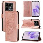 For Infinix Note 40 5G Embossed Butterfly Leather Phone Case(Rose Gold)