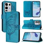 For Infinix Note 50s Embossed Butterfly Leather Phone Case(Blue)