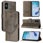 For Infinix GT 30 Pro Embossed Butterfly Leather Phone Case(Grey)