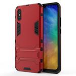 For Xiaomi Redmi 9A PC + TPU Shockproof Protective Case with Holder(Red)