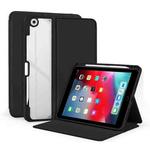 For iPad Pro 9.7 / 9.7 2018 / 2017 2-Fold Clear Acrylic Leather Tablet Case(Black)