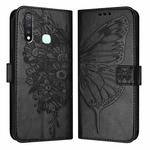 For vivo Y19/Y5s/U3/U20/Z5i Embossed Butterfly Leather Phone Case(Black)
