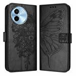 For vivo Y38 5G Embossed Butterfly Leather Phone Case(Black)