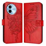 For vivo Y38 5G Embossed Butterfly Leather Phone Case(Red)