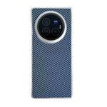 For vivo X Fold3 Kevlar Carbon Fiber Ultra-thin Shockproof Phone Case(Blue)