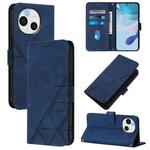 For Sharp Aquos Sense9 Plus Crossbody 3D Embossed Flip Leather Phone Case(Blue)