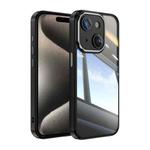 For iPhone 15 Acrylic Hybrid TPU Armor Shockproof Phone Case(Black)