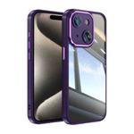 For iPhone 15 Acrylic Hybrid TPU Armor Shockproof Phone Case(Purple)