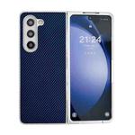 For Samsung Galaxy Z Fold5 Kevlar Carbon Fiber Ultra-thin Shockproof Phone Case(Dark Blue)