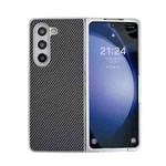 For Samsung Galaxy Z Fold5 Kevlar Carbon Fiber Ultra-thin Shockproof Phone Case(Black)