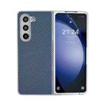 For Samsung Galaxy Z Fold6 Kevlar Carbon Fiber Ultra-thin Shockproof Phone Case(Blue)