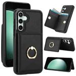 For Samsung Galaxy S23 FE 5G RFID Anti-theft Card Ring Holder Phone Case(Black)