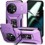 For OnePlus 11 5G Sliding Camshield Holder Phone Case(Purple)